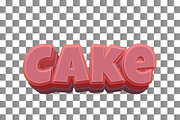 Cake PSD 3D Editable Text Effect, a Layer Style Add-On by TrueVector (Thumbnail 2 of 2)