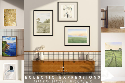 POSTERS eclectic expressions, a Background Graphic by LiChu Art