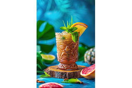 Tropical Tiki Drink with Citrus and, a Food & Drink Photo by Lermont51