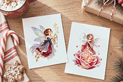 Magical Christmas Fairy Clipart PNG, a Seasonal Illustration by Ink Gallery (Thumbnail 7 of 13)
