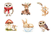 Cute Little Animal Clipart, Woodland, an Illustration by CreationArt (Thumbnail 2 of 5)