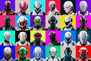 125 Cyborg Avatars Bundle