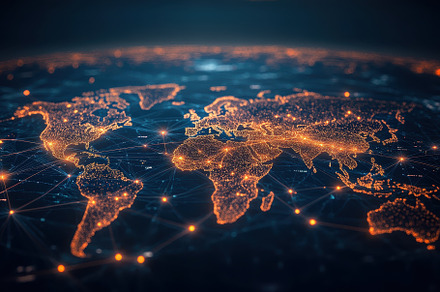 Global connectivity visualizer, a Technology Photo by Pavel_design
