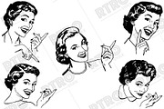 RTRO Women Pointing 2, an Illustration by RTRO Stock (Thumbnail 3 of 5)