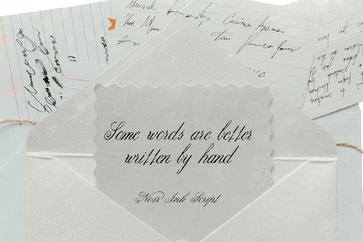 Noir Ink Script, a Script Font by Mneme (Photo 5 of 8)