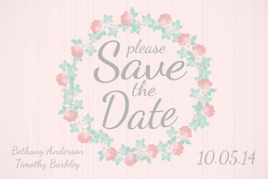 Floral Save the Date