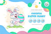 Cheerful easter bunny. Tshirt, PNG., an Animal Illustration by KENO Mascots (Thumbnail 1 of 5)