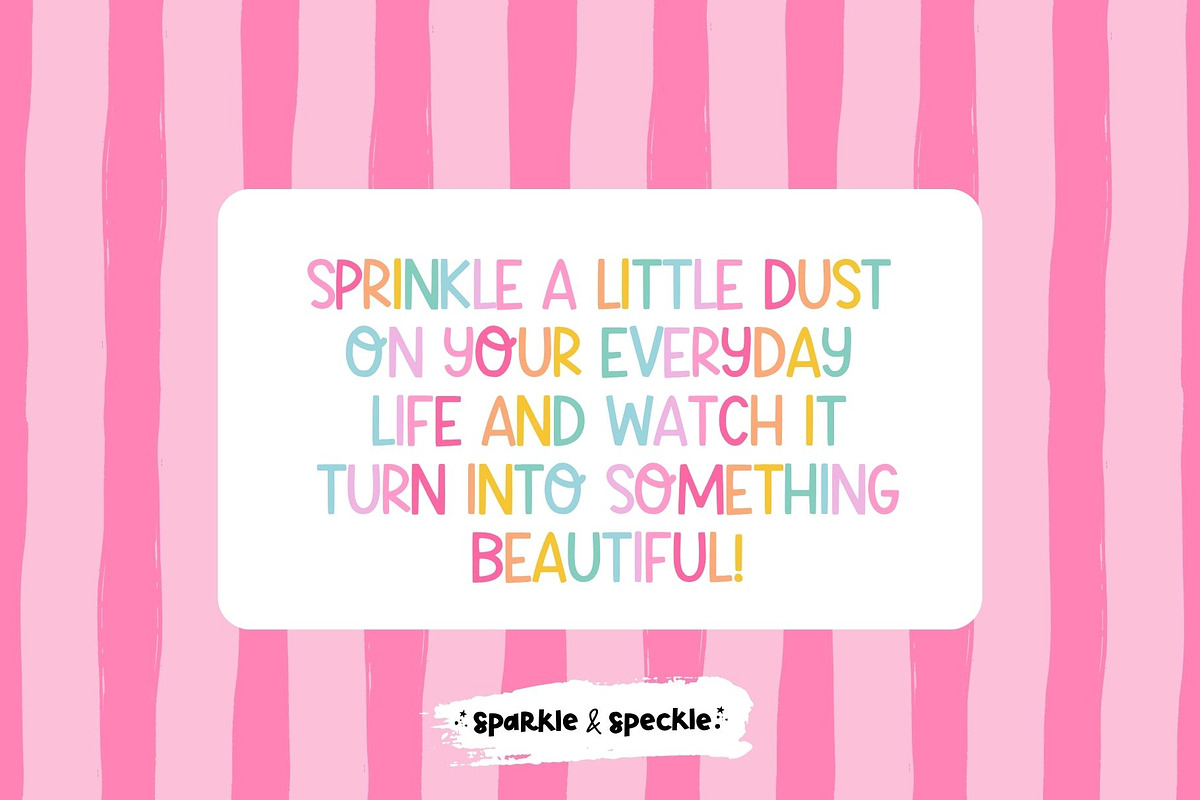 Magic Dust Playful Display Font, a Sans Serif Font by Sparkle & Speckle (Photo 3 of 6)