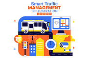 10 Smart Traffic Management System, a Technology Illustration by denayunebgt (Thumbnail 1 of 4)