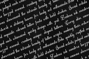 Ettolny Fullkit Tattoo Script Font