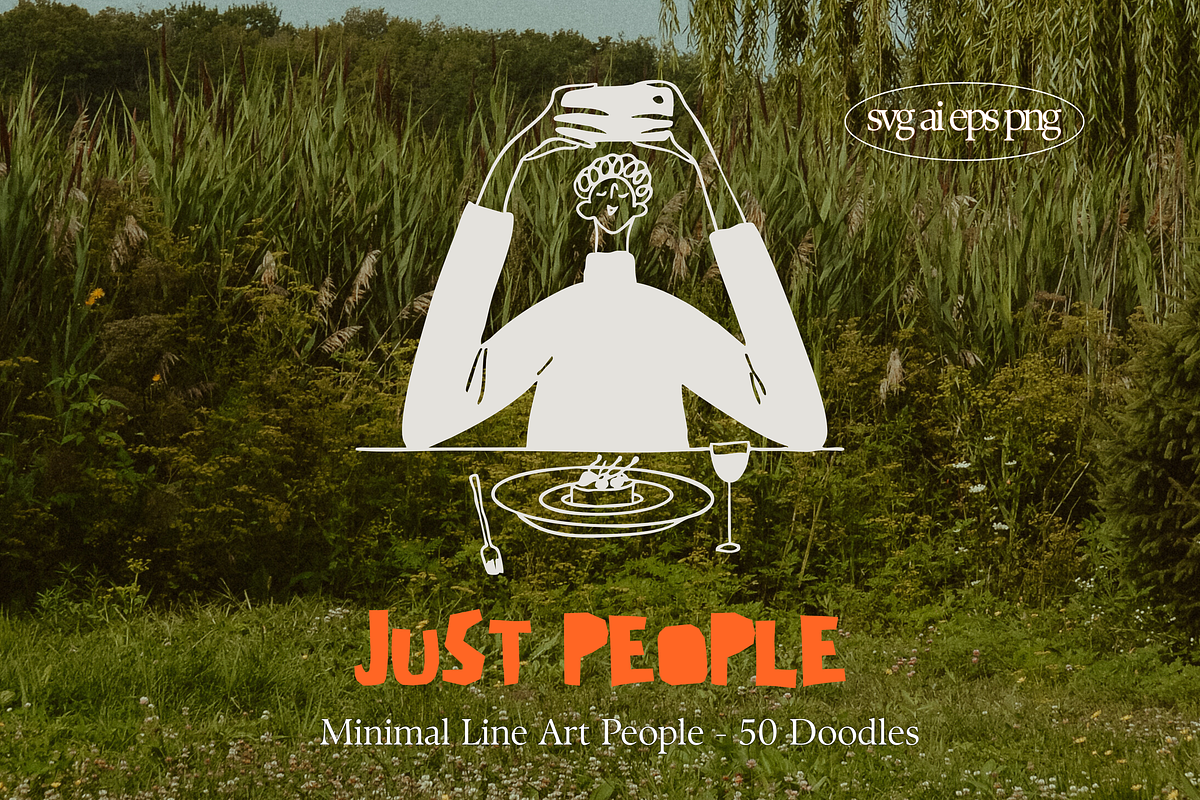 Just People: Minimal Line Art, a Person Illustration by Veyla (Photo 1 of 11)