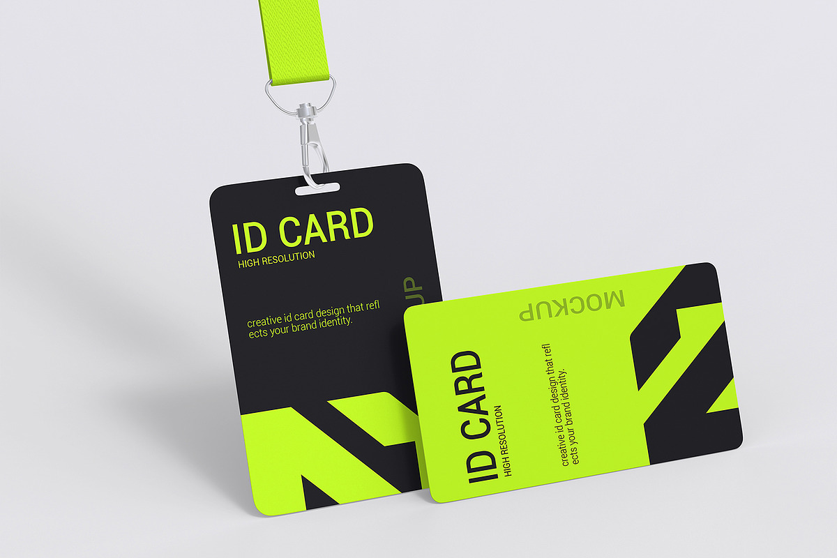 ID Card with Lanyard Mockup, a Product Mockup by graphypix (Photo 1 of 4)
