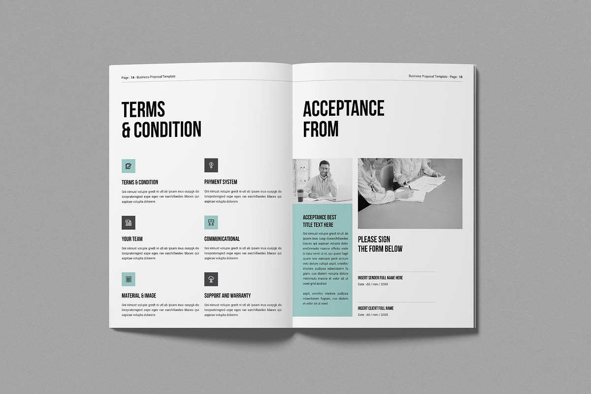 Business Proposal Template, a Brochure Template by Work-Envance (Photo 6 of 7)