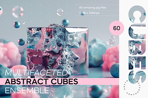 Multifaceted Abstract Cubes Ensemble, a Background Graphic by Lumeno