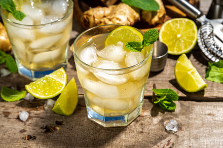 Ginger lemon ale cocktail, a Food & Drink Photo by Rimma