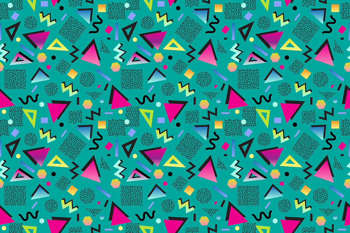 11 abstract memphis patterns, a Pattern Graphic by natsa (Photo 5 of 6)