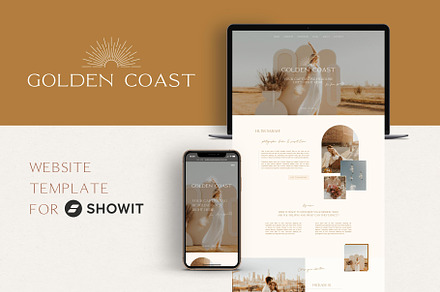 Boho Golden Showit Website Template