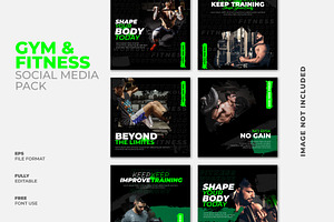 Fitness coach social media templates