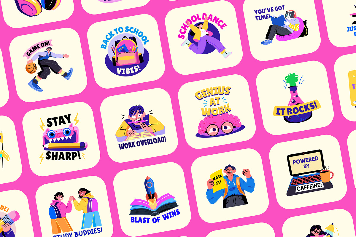 School Stickers Collection, an Emoji Icon by Prosymbols (Photo 6 of 8)