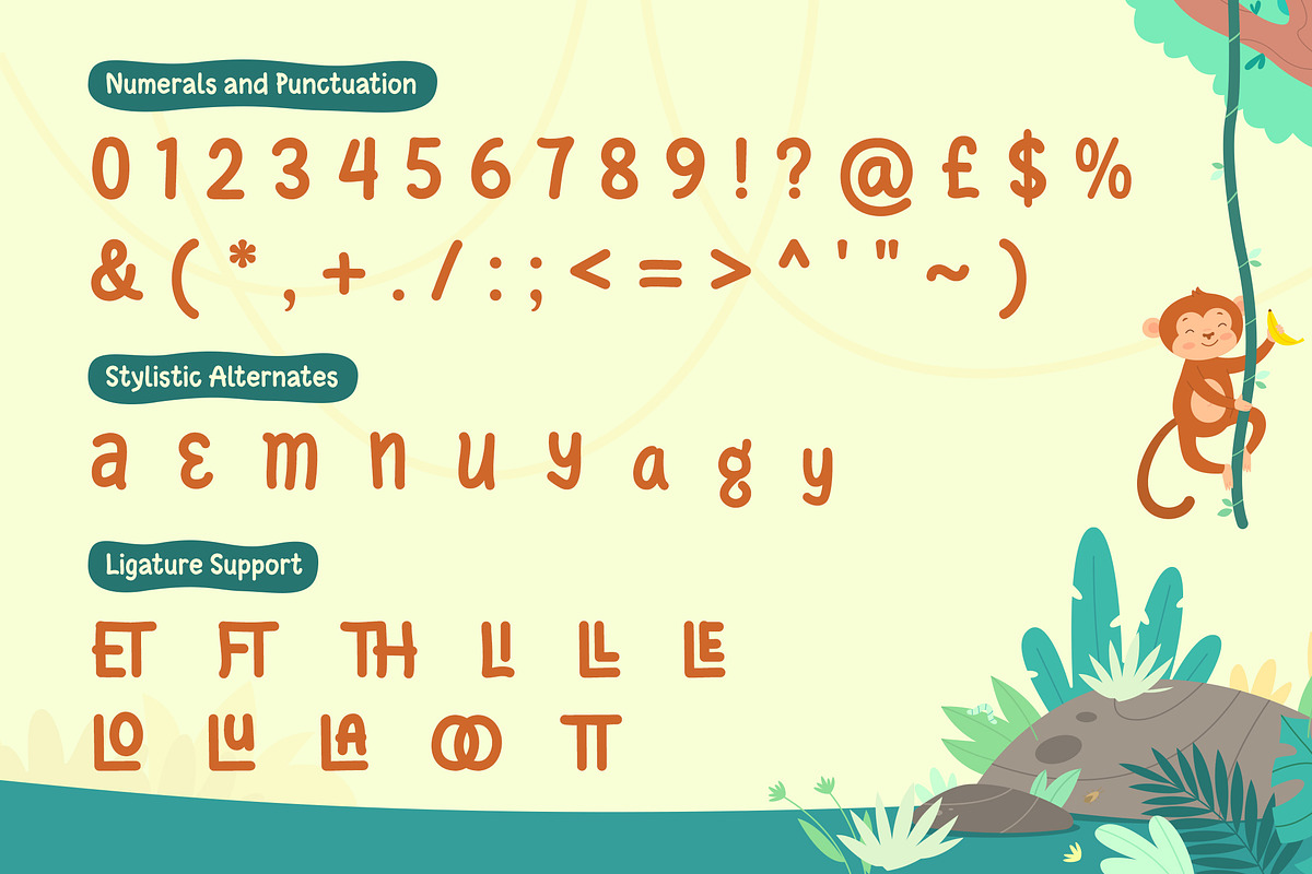 Monkey Kids - A Playful Font, a Sans Serif Font by agnyhasyastudio (Photo 10 of 11)
