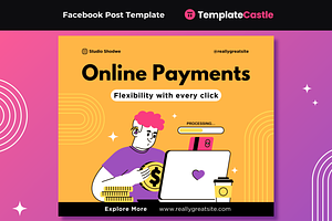 Online Payments Canva Template, a Design Template by TemplateCastleStore