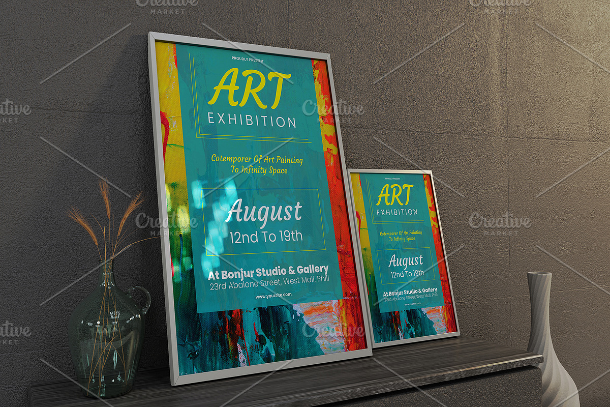 Art Exhibition Flyer, a Flyer Template by LIOKIVA Studio (Photo 1 of 2)