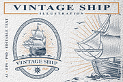 Vintage Sea Ship, an Illustration by Harry Kasyanov (Thumbnail 1 of 3)