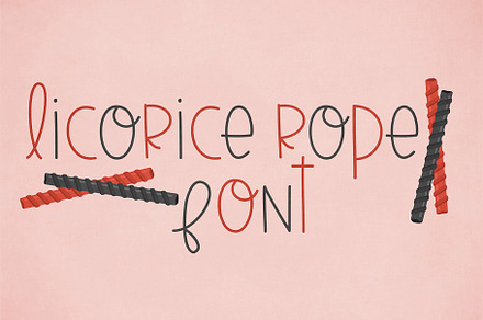 Licorice Rope Font, a Handwritten Font by Miss Kate
