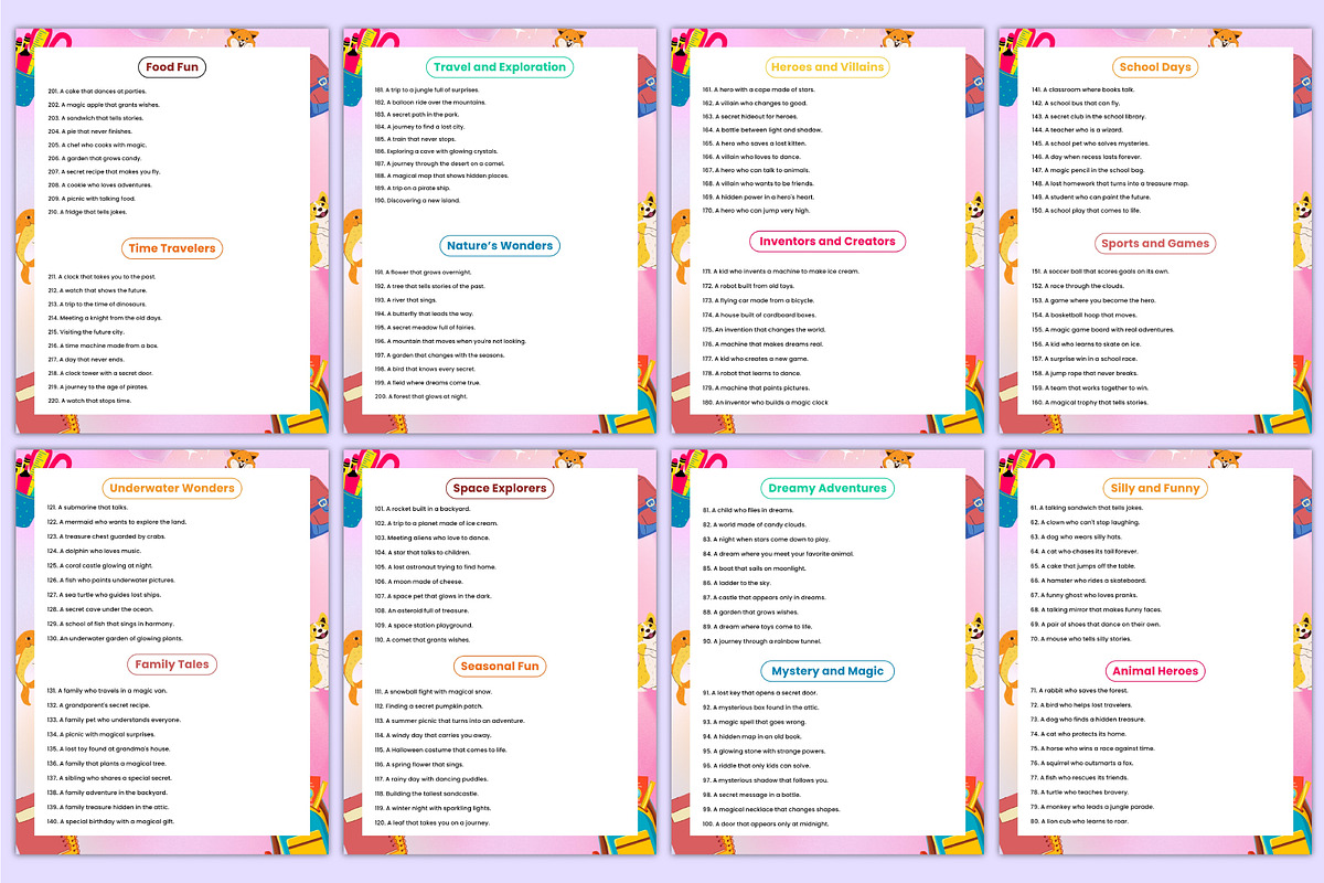 500 Prompts Children’s Book Canva, a Stationery Template by Mustafiz (Photo 4 of 5)