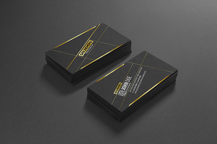 Golden Nova typography business card