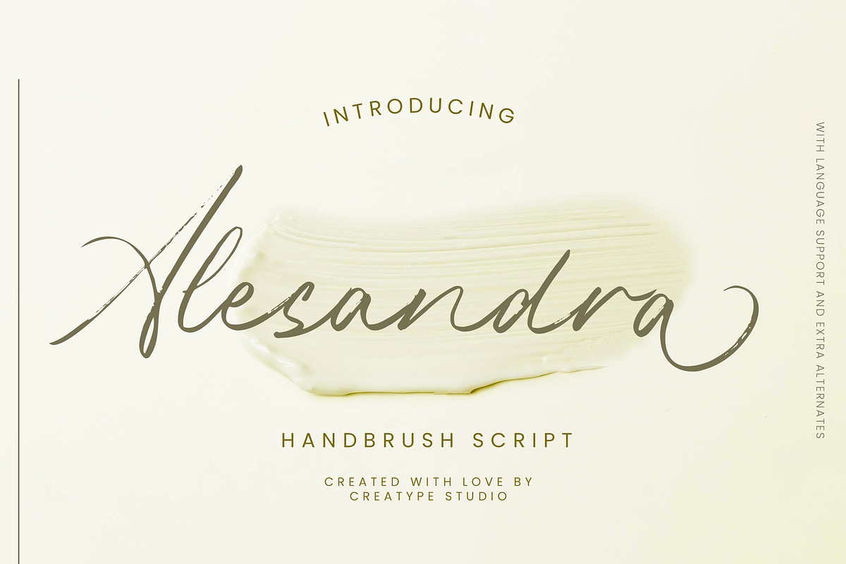 Alesandra Handbrush Script, a Script Font by Creatype Studio (Photo 1 of 10)