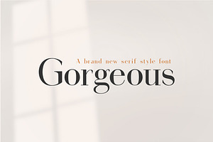 Gorgeous Serif Font