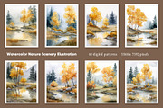 Watercolor Nature Illustration, a Decorative Illustration by Housui Patterns (Thumbnail 5 of 9)