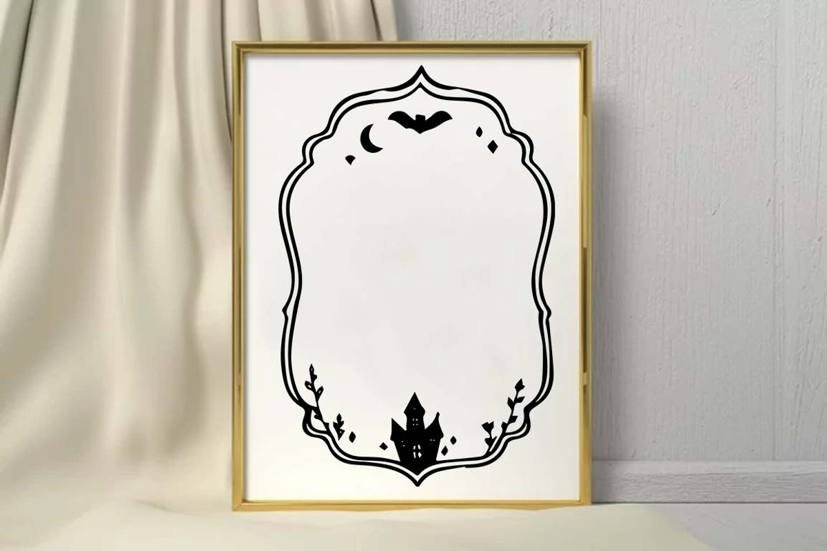 Doodle Halloween Frame SVG Bundle, an Object Graphic by FiveStarCrafting (Photo 10 of 11)