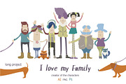 I love my Family!, a Decorative Illustration by tinybunnyshop (Thumbnail 1 of 6)