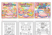 Bold Easy Cozy Kawaii Room Coloring, a Decorative Illustration by Ink Gallery (Thumbnail 2 of 3)