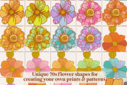 70s Flowers Vector Illustrations, a Decorative Illustration by Dear Darling Design (Thumbnail 6 of 8)
