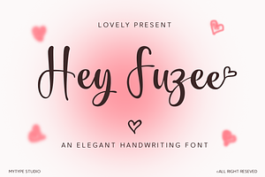 Hey Fuzee - Handwriting Font