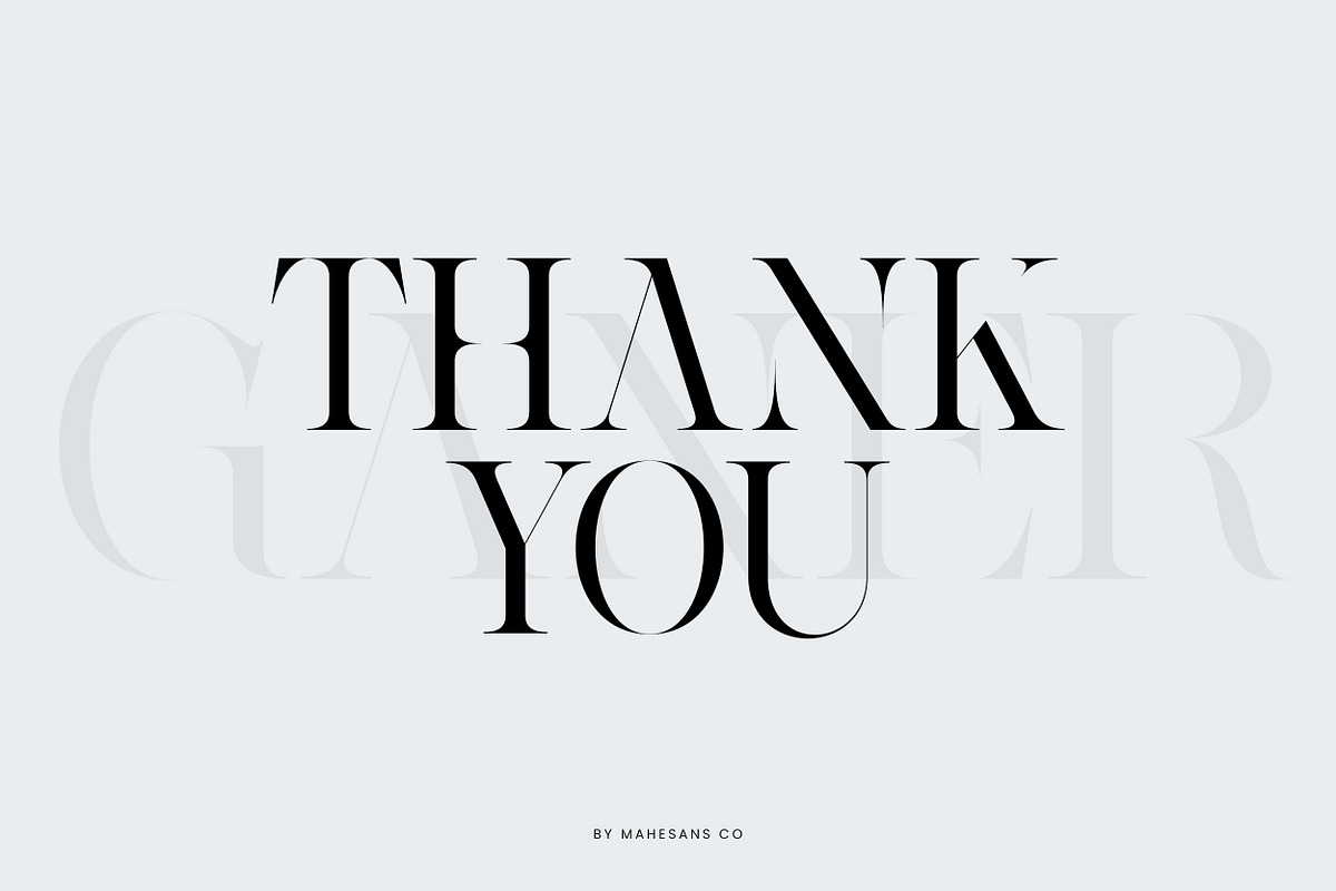 Ganer | Serif Display Typeface, a Serif Font by Mahesans Co (Photo 9 of 10)