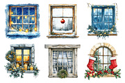 Christmas Window Sublimation Clipart, an Illustration by Daily.Designs (Thumbnail 2 of 5)