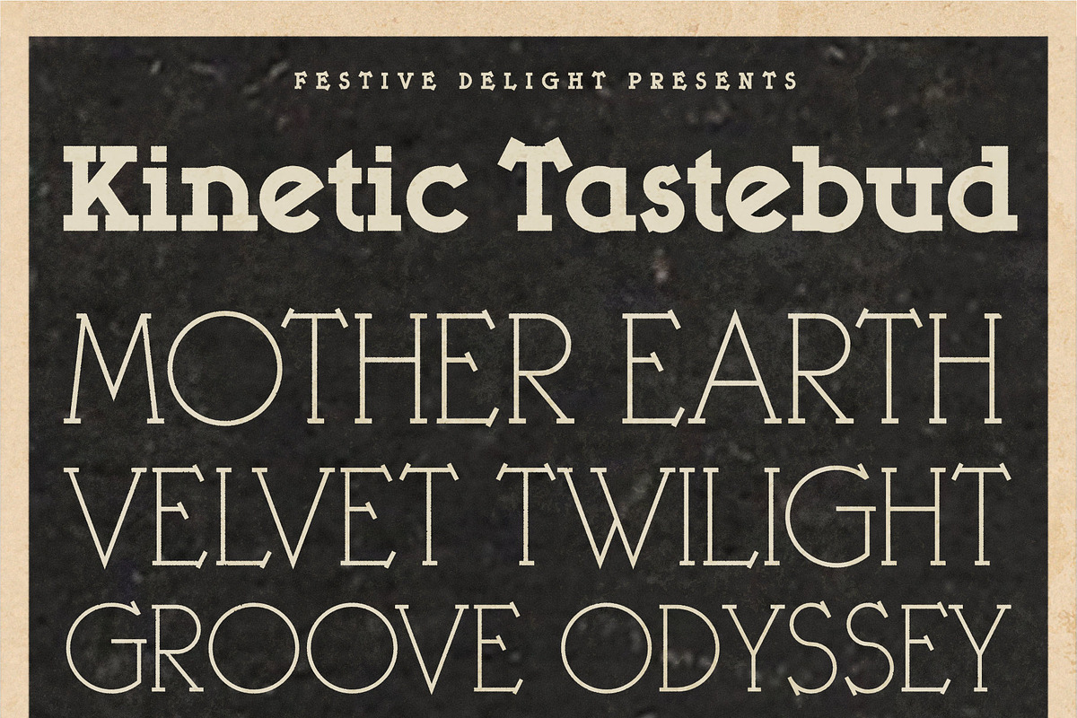 GustoBrite Family: retro slab fonts, a Slab Serif Font by Ekloff (Photo 5 of 7)
