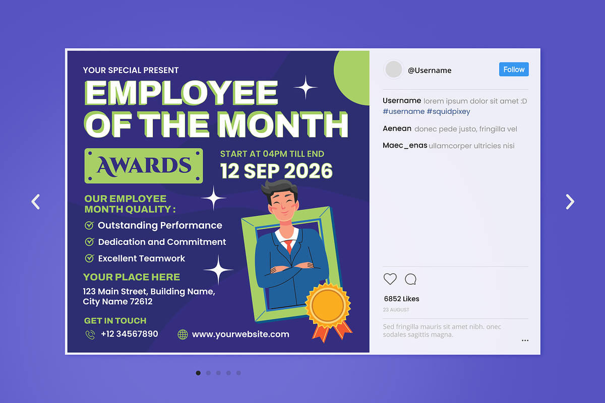 Employee Award Flyer Set, a Flyer Template by SquidPixey (Photo 4 of 6)