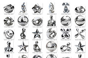 Chrome 3D Design Collection, a Graphic by LarysaZabrotskaya (Thumbnail 6 of 12)
