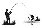 Fishing Silhouette Vector Bundle, an Illustration by hafijul (Thumbnail 16 of 51)