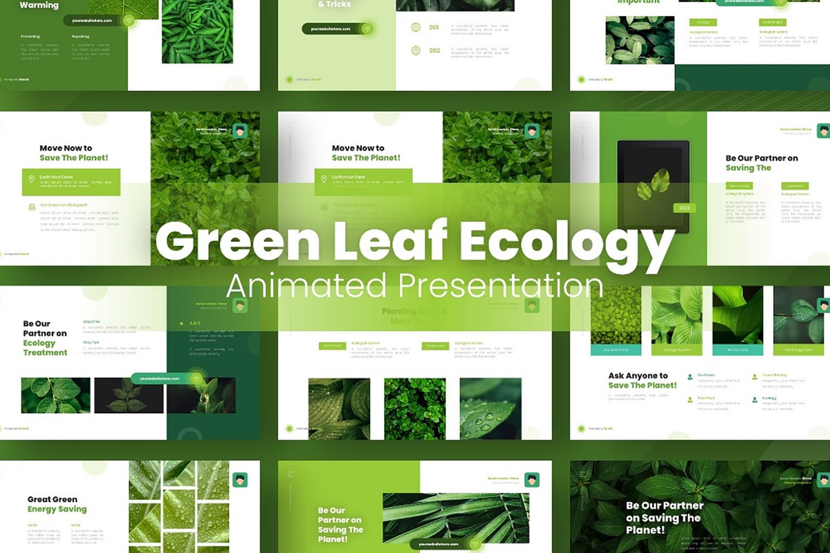 Green Leaf Ecology Presentation, a Presentation Template by NecrolitSlide (Photo 1 of 8)