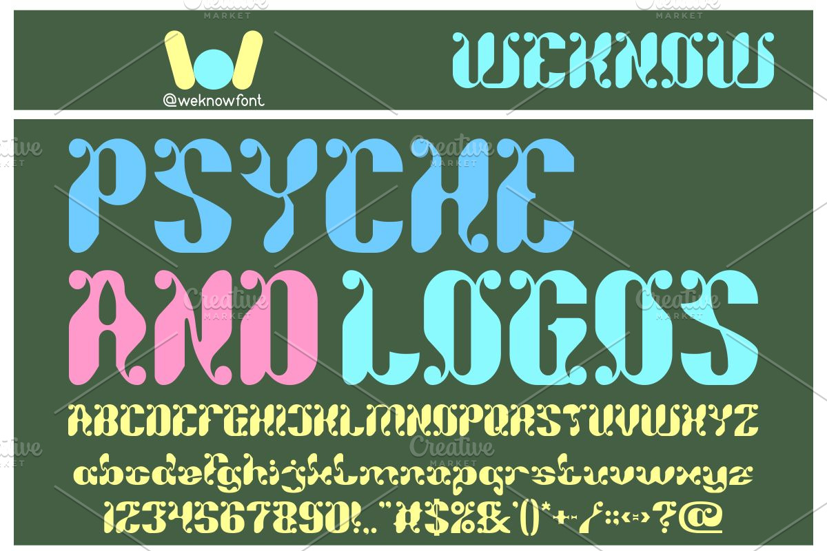 Psyche and Logos font, a Font by weknow (Photo 1 of 8)