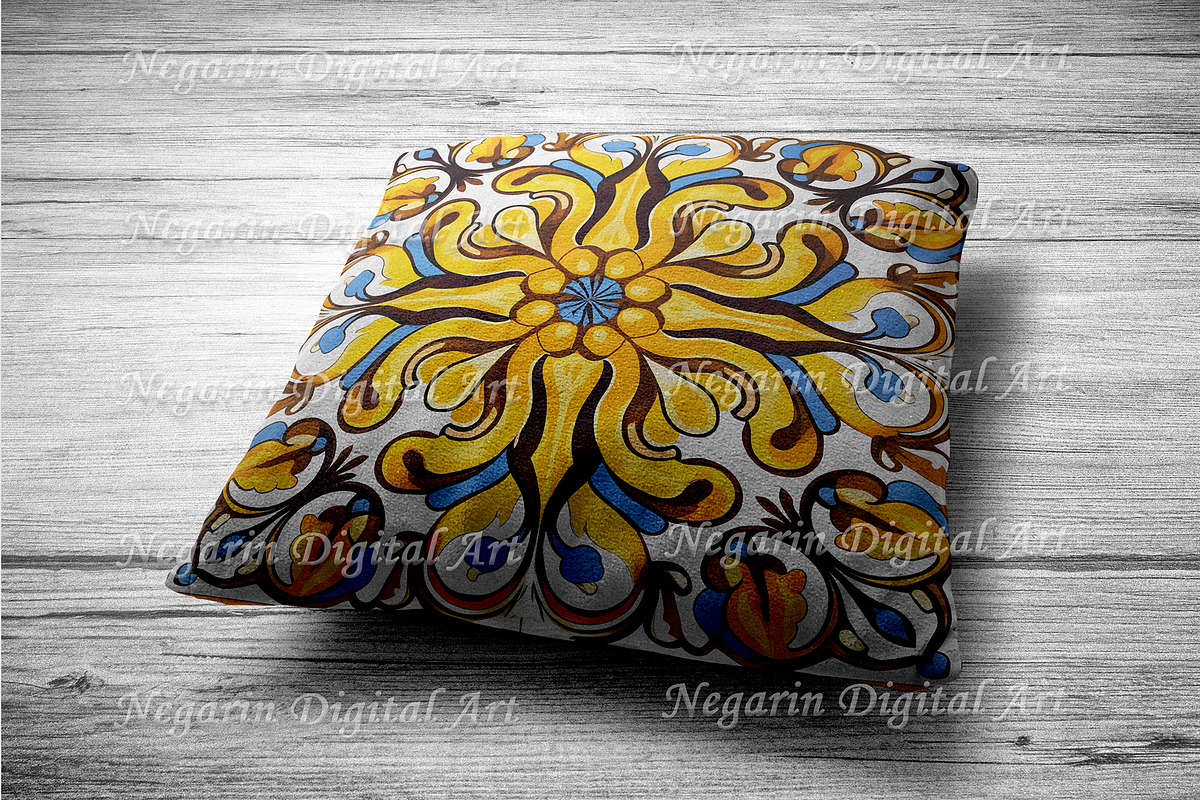 Spanish Azulejo Pattern Tile V1, a Pattern Graphic by Negarin Digital Art (Photo 7 of 8)