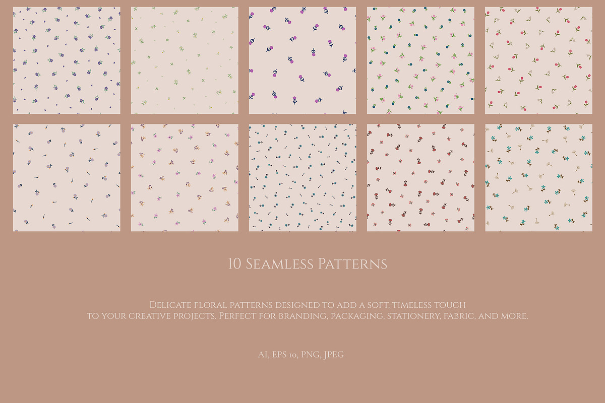 FRENCH MEADOW SEAMLESS PATTERNS, a Pattern Graphic by Luna Dreams (Photo 5 of 5)