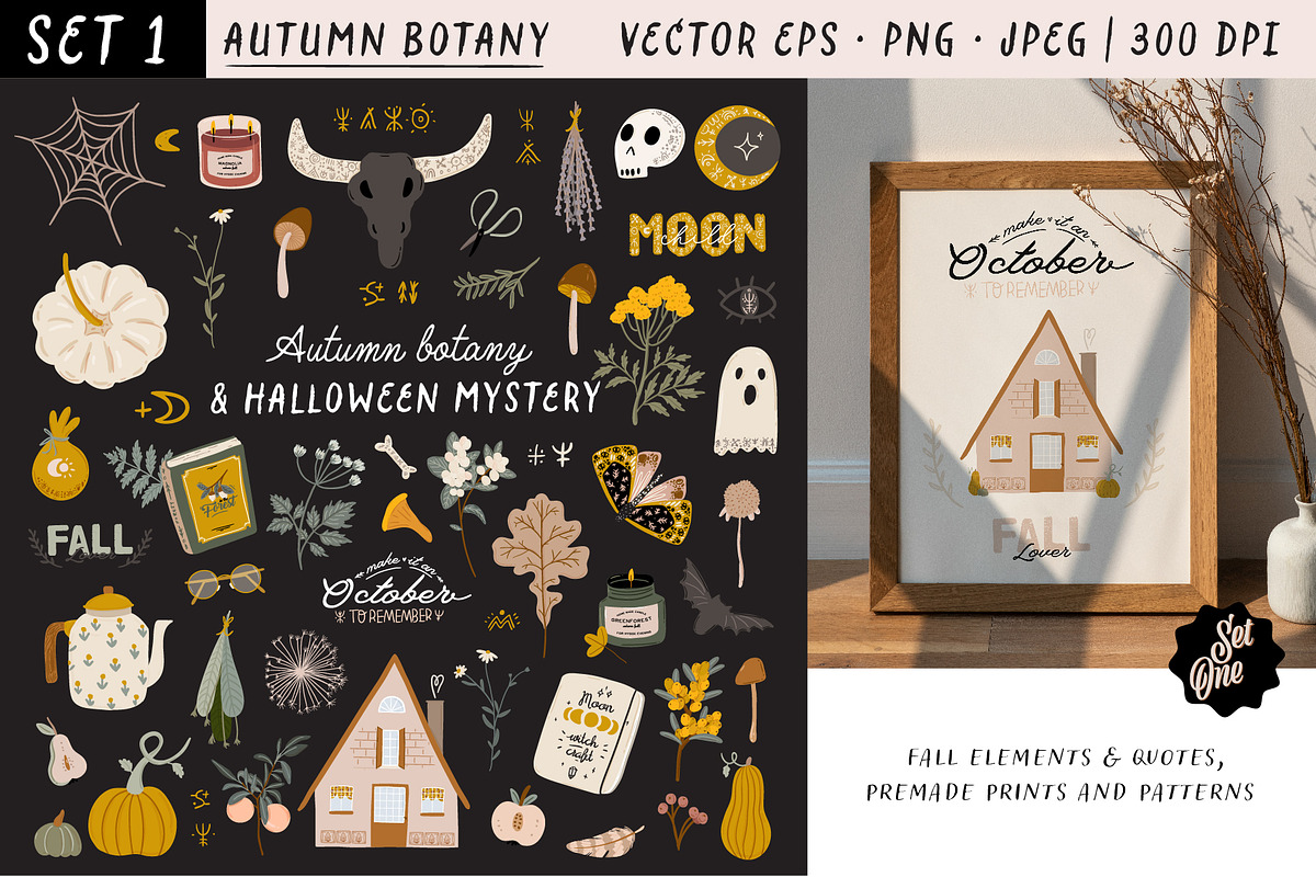 Botany & Halloween mystery BUNDLE, a Decorative Illustration by Ruslana Lubenets (Photo 2 of 47)