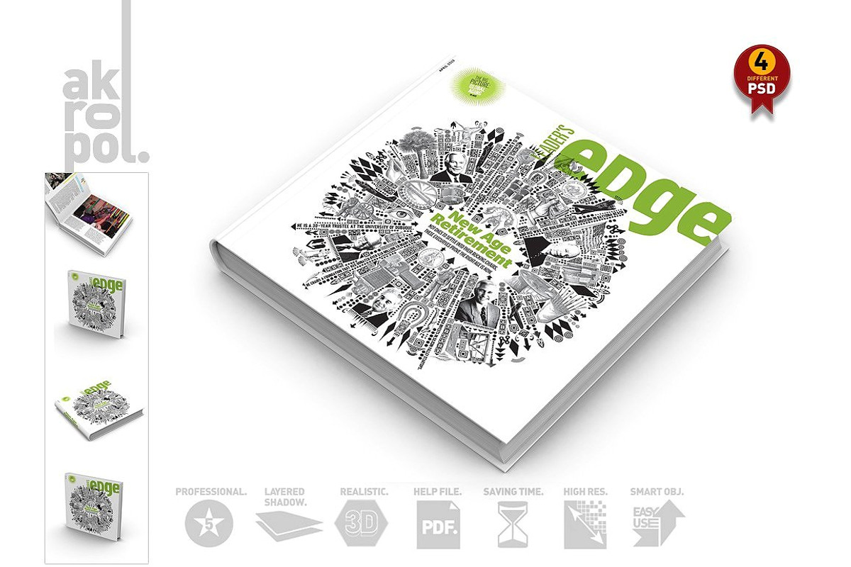 4 Book Mock Up-01, a Print Template by akropol (Photo 4 of 4)